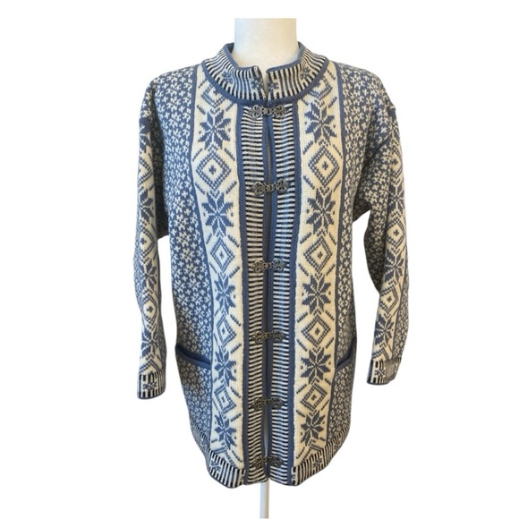 Nordstrikk Norway Vintage Long Wool Winter Cardigan - Picture 1 of 8